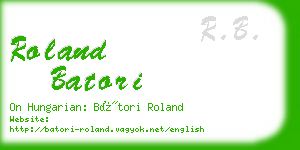 roland batori business card